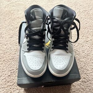 Jordan 1 Mid in Smoke Gray and Black